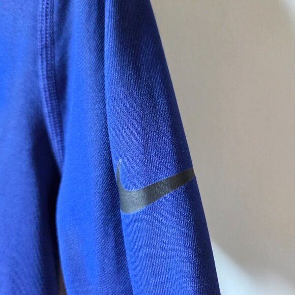 EUC NIKE PRO DRI FIT BLUE HALF ZIP MOCK NECK LONGSLEEVES LIGHT SWEATER SIZE L - Picture 8 of 16